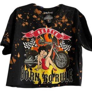 BETTY BOOP Born To Rule Graphic  Tie Dye T-Shirt New without tag